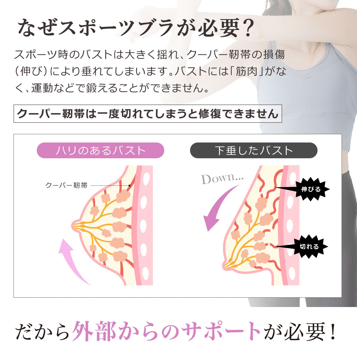 \SALE レビュー&応募で+1枚プレゼント/スポーツブラ 2ストラップ
