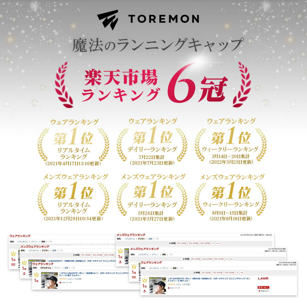 \SALE レビュー&応募で+1枚プレゼント/ 魔法のランニングキャップ