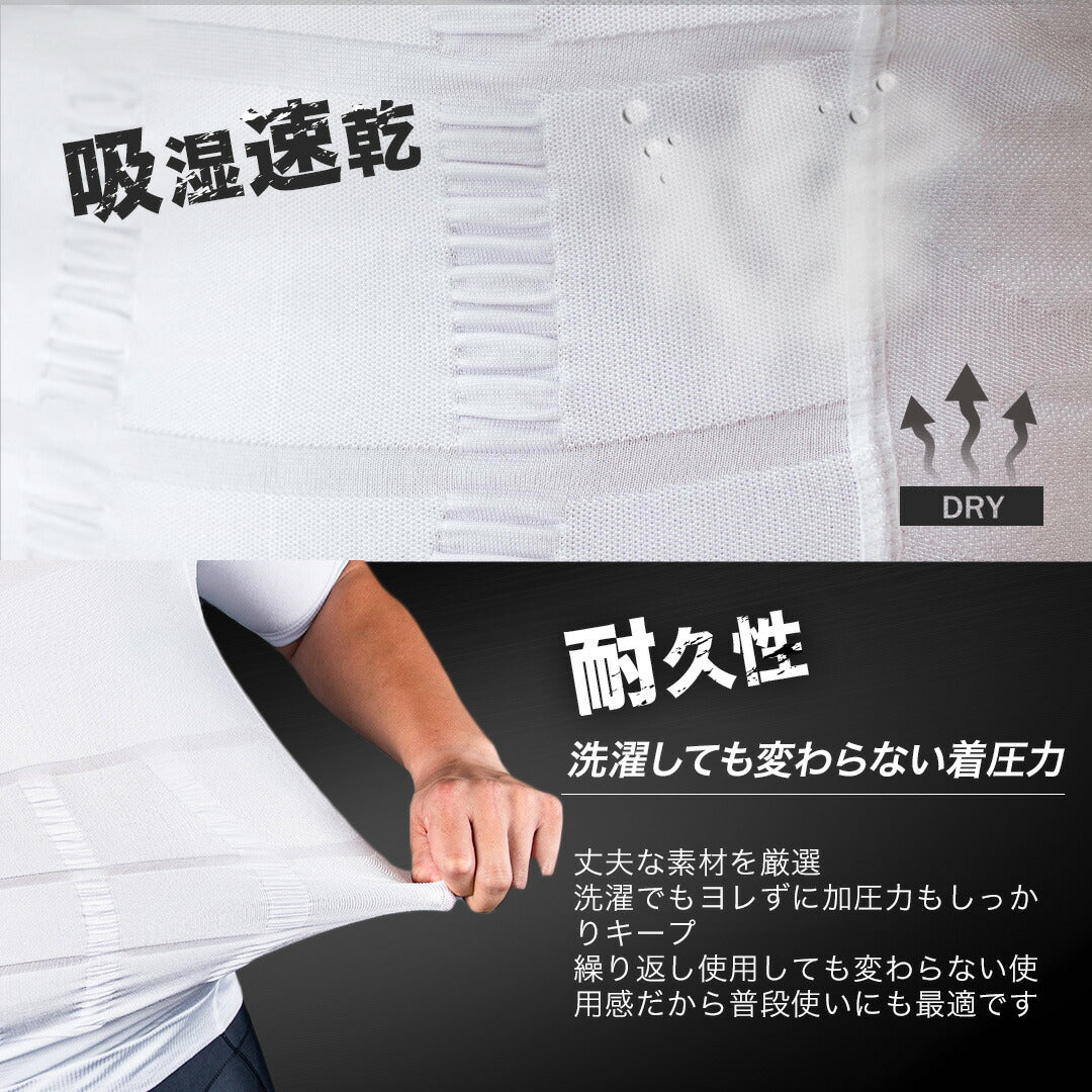 \SALE レビュー&応募で+1枚プレゼント/加圧シャツメンズ2枚セット