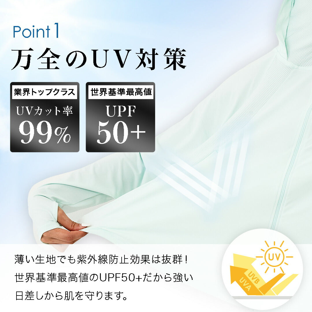 \SALE レビュー&応募で+1枚プレゼント/ラッシュガード 冷感フード付