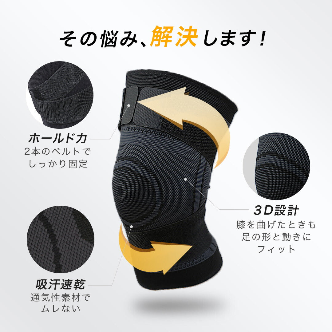 \SALE レビュー&応募で+1枚プレゼント/膝サポーターWバンドタイプ