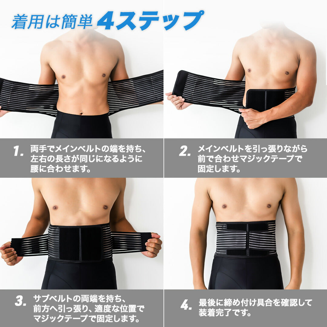 \SALE レビュー&応募で+1枚プレゼント/ プレート固定式 腰サポーター