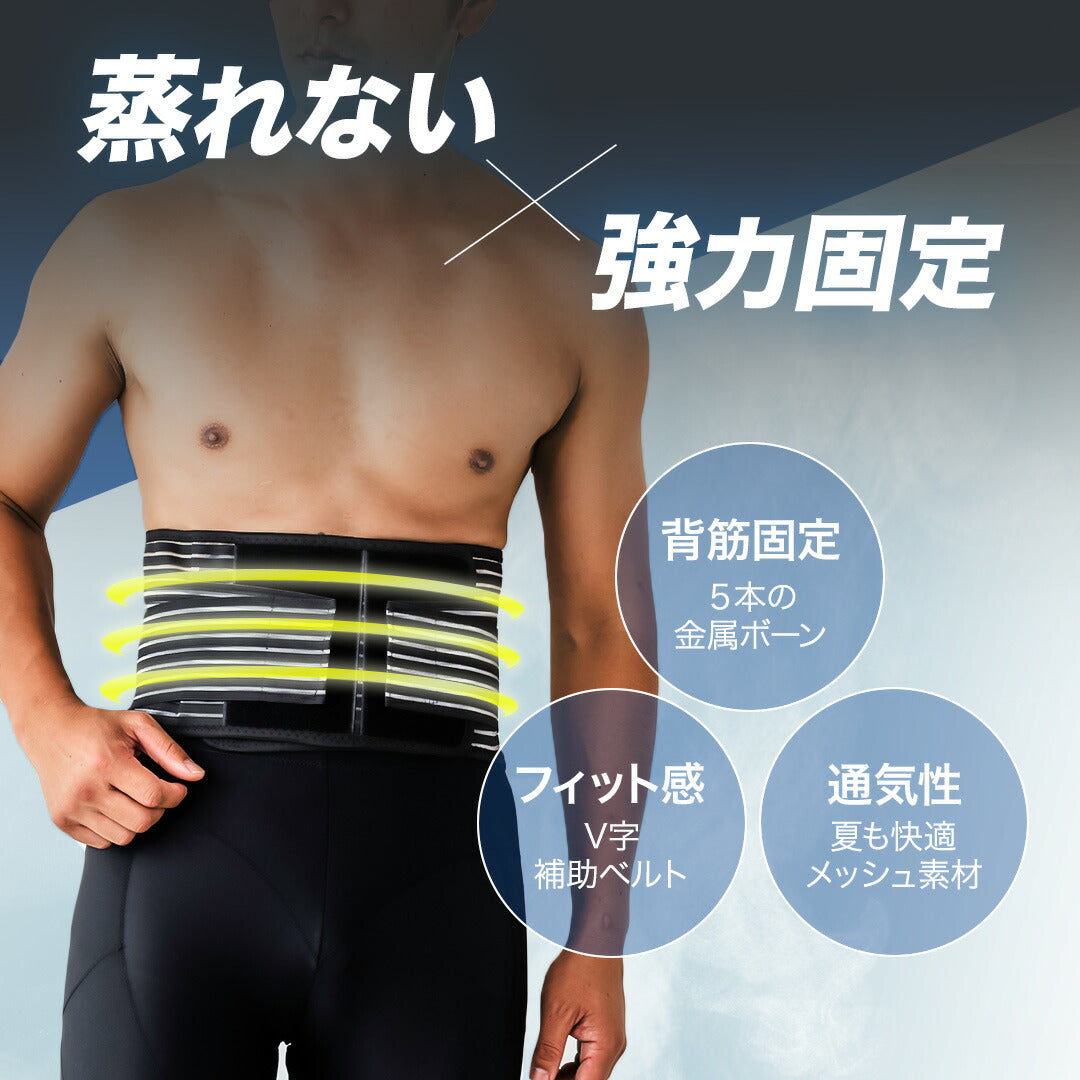 \SALE レビュー&応募で+1枚プレゼント/ プレート固定式 腰サポーター