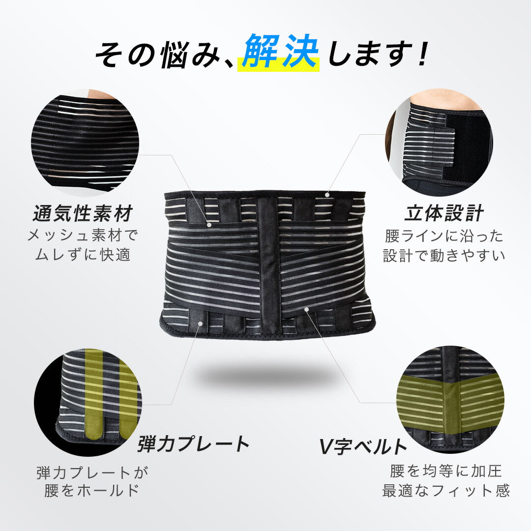 \SALE レビュー&応募で+1枚プレゼント/ プレート固定式 腰サポーター