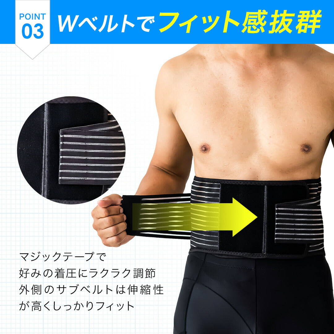 \SALE レビュー&応募で+1枚プレゼント/ プレート固定式 腰サポーター