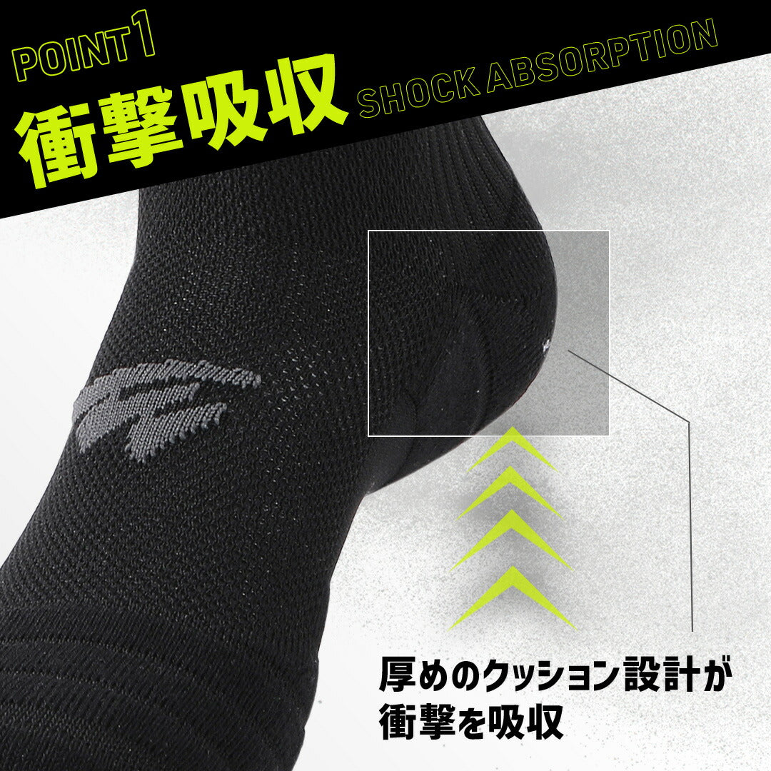 ＼SALE レビュー＆応募で＋１枚プレゼント／超衝撃吸収ランニングソックス ロングタイプ