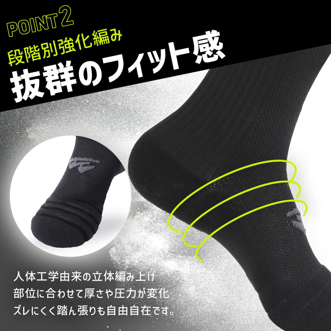 ＼SALE レビュー＆応募で＋１枚プレゼント／超衝撃吸収ランニングソックス ロングタイプ